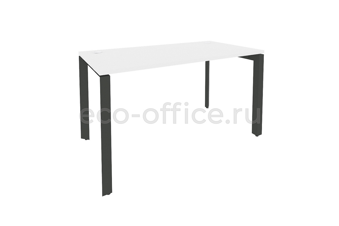 Стол рабочий на П-образном м/к ONIX O.MP-SP-3.7 Белый Бриллиант / Антрацит металл  купить в Тюмени
