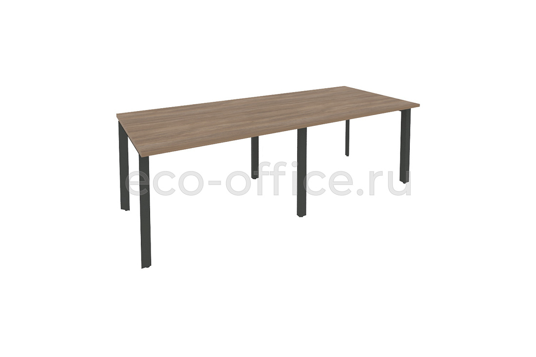 Стол переговорный (2 столешницы) ONIX O.MP-PRG-2.2 Дуб Аризона / Антрацит металл  купить в Тюмени