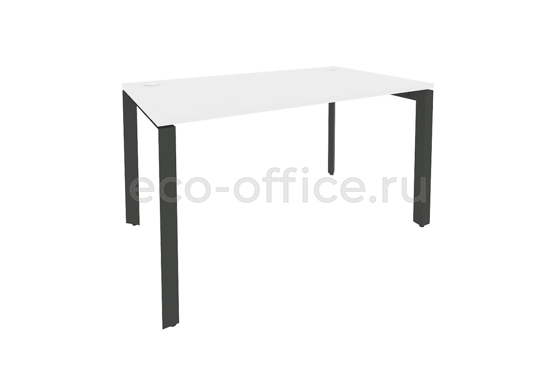 Стол рабочий на П-образном м/к ONIX O.MP-SP-3.8 Белый Бриллиант / Антрацит металл  купить в Тюмени