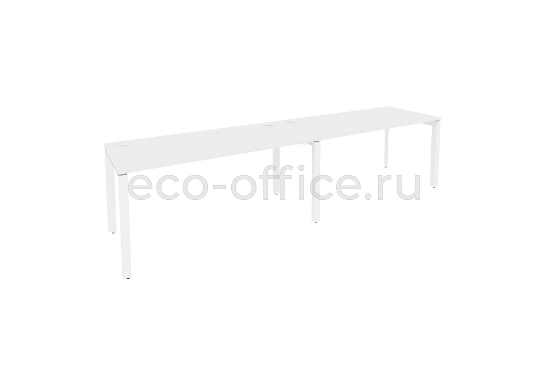 Рабочая станция на П-образном м/к ONIX O.MP-RS-2.4.7 Белый Бриллиант / Белый металл  купить в Тюмени