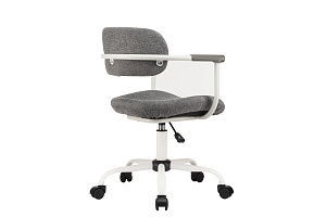 Кресло ECO-CHAIR KOLIN W-231 Серая ткань / Белый каркас фото