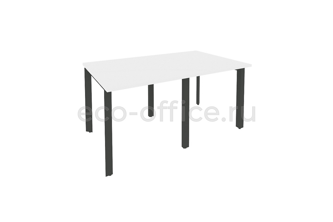 Стол переговорный (2 столешницы) ONIX O.MP-PRG-2.0 Белый Бриллиант / Антрацит металл  купить в Тюмени