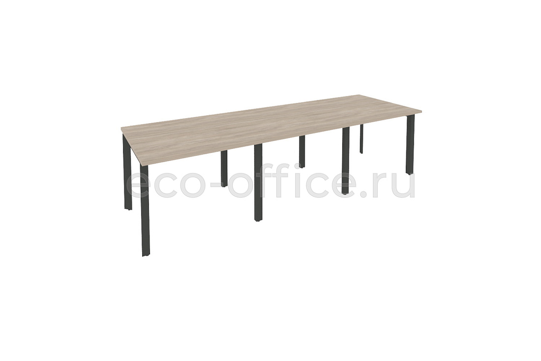 Стол переговорный (3 столешницы) ONIX O.MP-PRG-3.1 Дуб Аттик / Антрацит металл  купить в Тюмени