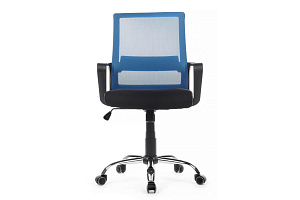 Кресло RV Chair MINT 1029MB Синяя сетка / Чёрная ткань фото