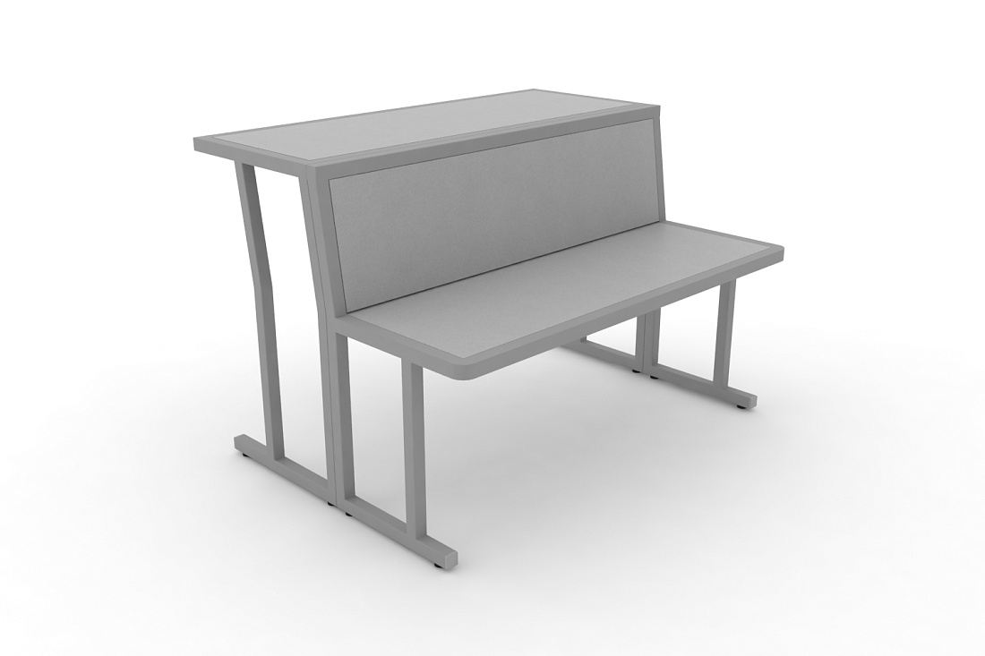 Комплект учебный скамья со столом DESK DKN-1500LS Серый / Серый металл  стоимость