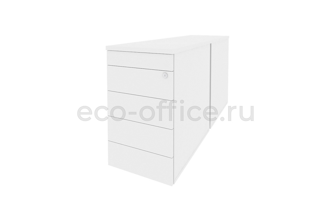 Тумба двойная приставная / опорная (TIP-ON) ONIX O.TPO-2.7 TIP Белый Бриллиант купить в Тюмени