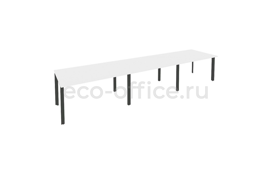 Стол переговорный (3 столешницы) ONIX O.MP-PRG-3.3 Белый Бриллиант / Антрацит металл  купить в Тюмени