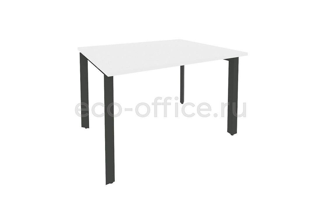 Стол переговорный (1 столешница) ONIX O.MP-PRG-1.2 Белый Бриллиант / Антрацит металл  купить в Тюмени