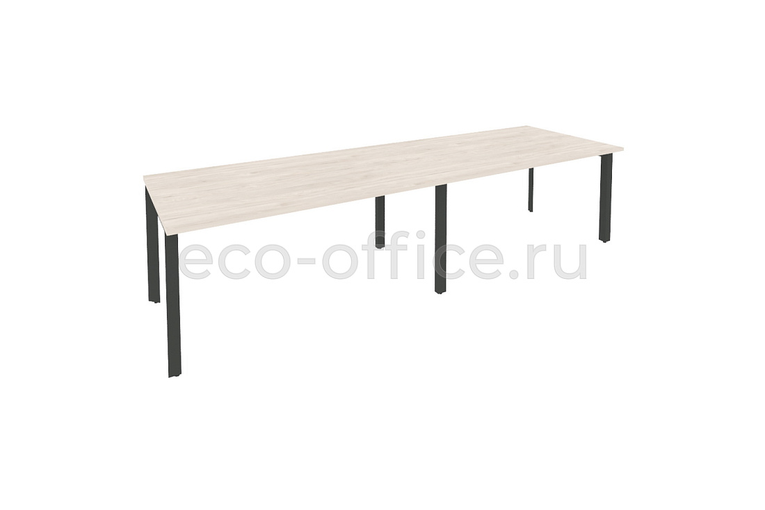 Стол переговорный (2 столешницы) ONIX O.MP-PRG-2.4 Денвер Светлый / Антрацит металл купить в Тюмени