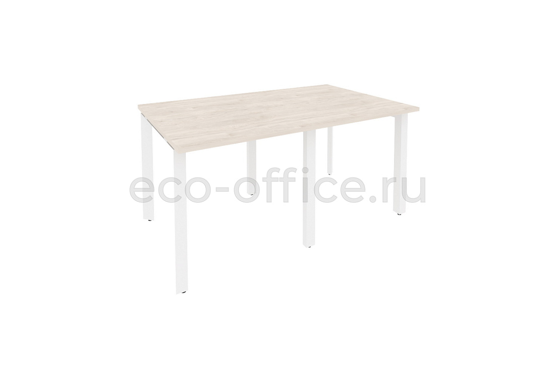 Стол переговорный (2 столешницы) ONIX O.MP-PRG-2.0 Денвер Светлый / Белый металл  купить в Тюмени