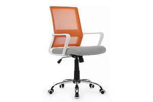 Кресло RV Chair MINT 1029MW Оранжевая сетка / Серая ткань фото