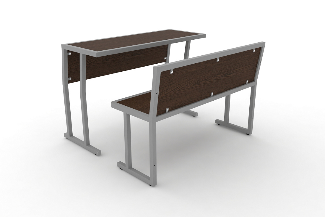 Комплект для первого ряда DESK DKN-1100SPL Венге / Серый Металл  стоимость