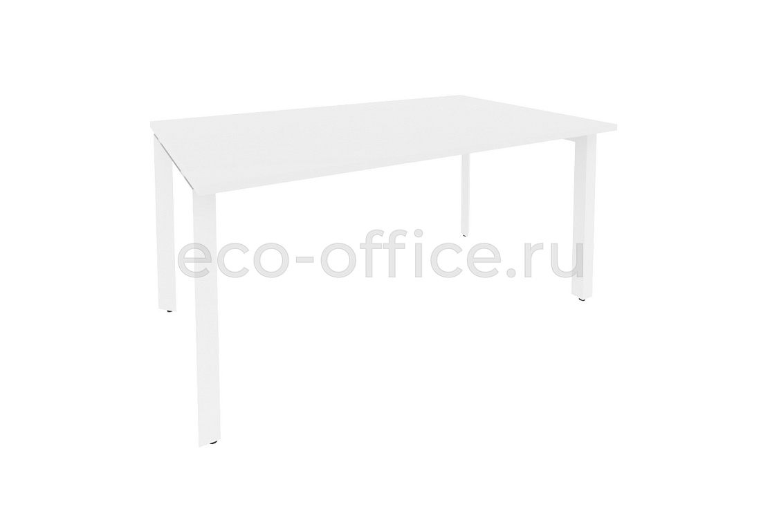 Стол переговорный (1 столешница) ONIX O.MP-PRG-1.4 Белый Бриллиант / Белый металл  купить в Тюмени