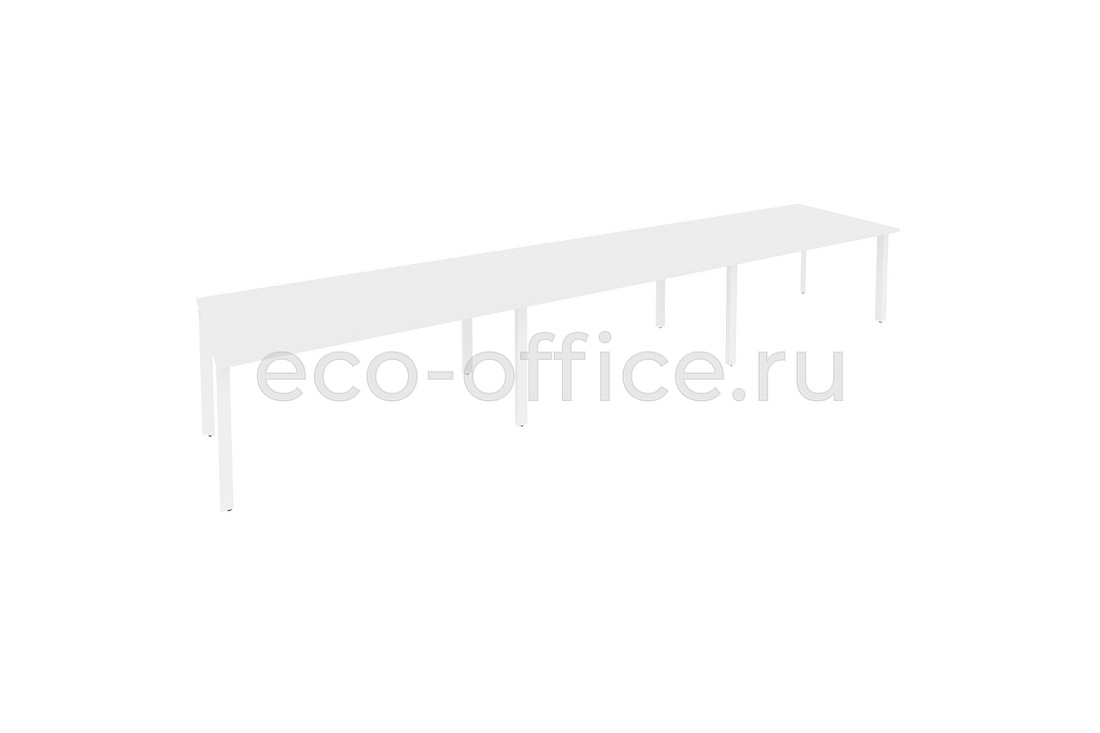 Стол переговорный (3 столешницы) ONIX O.MP-PRG-3.4 Белый Бриллиант / Белый металл  купить в Тюмени