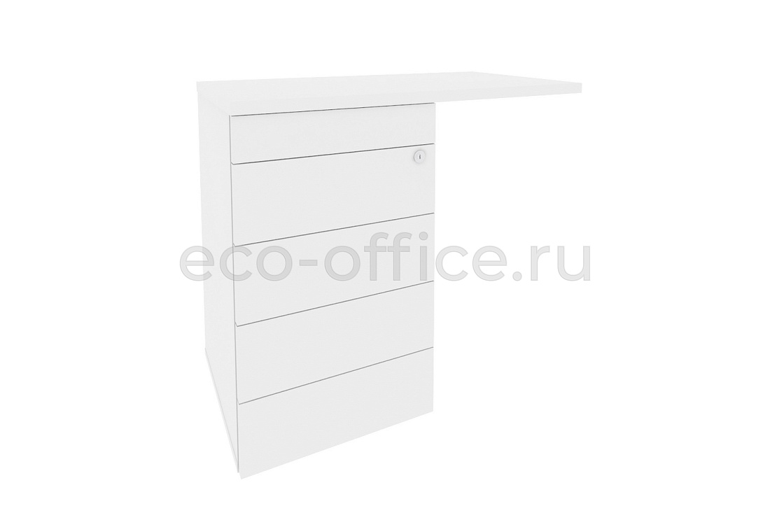 Тумба приставная (TIP-ON) (универсальная л/пр) ONIX O.TPU-4 TIP Белый Бриллиант купить в Тюмени