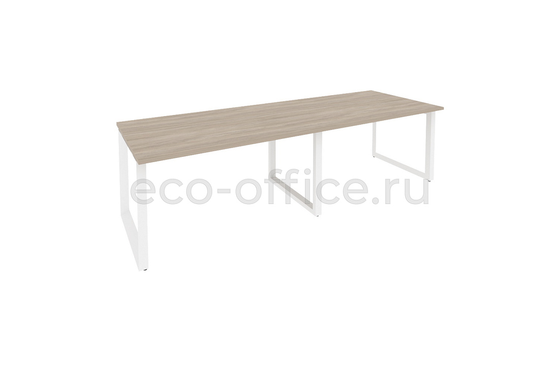 Стол переговорный (2 столешницы) ONIX O.MO-PRG-2.3 Дуб Аттик / Белый металл  купить в Тюмени