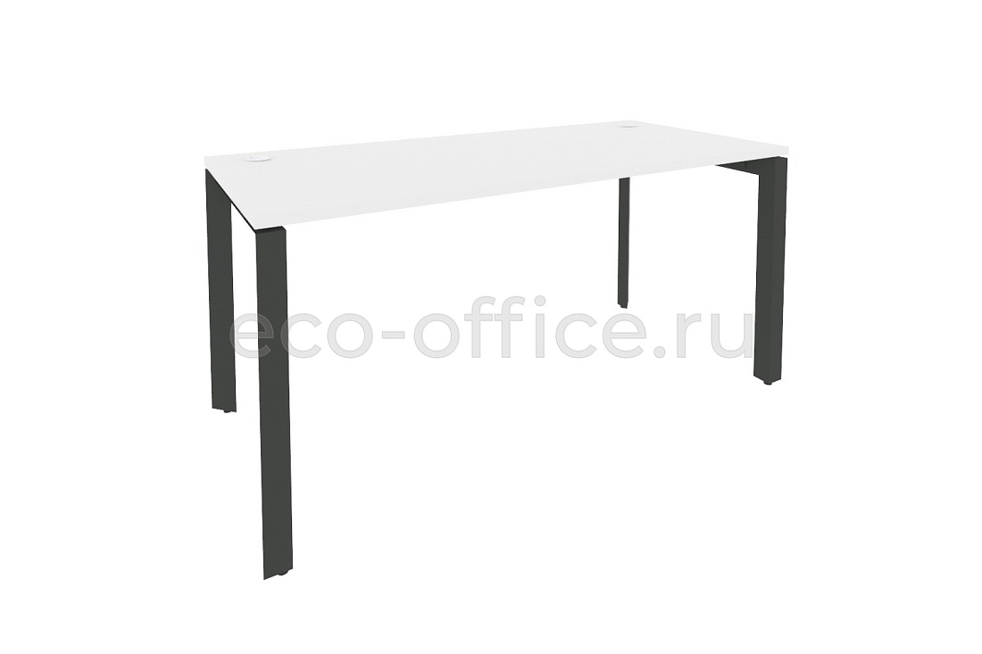 Стол рабочий на П-образном м/к ONIX O.MP-SP-4.7 Белый Бриллиант / Антрацит металл  купить в Тюмени