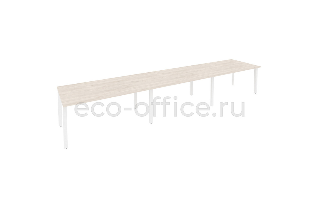 Стол переговорный (3 столешницы) ONIX O.MP-PRG-3.4 Денвер Светлый / Белый металл  купить в Тюмени