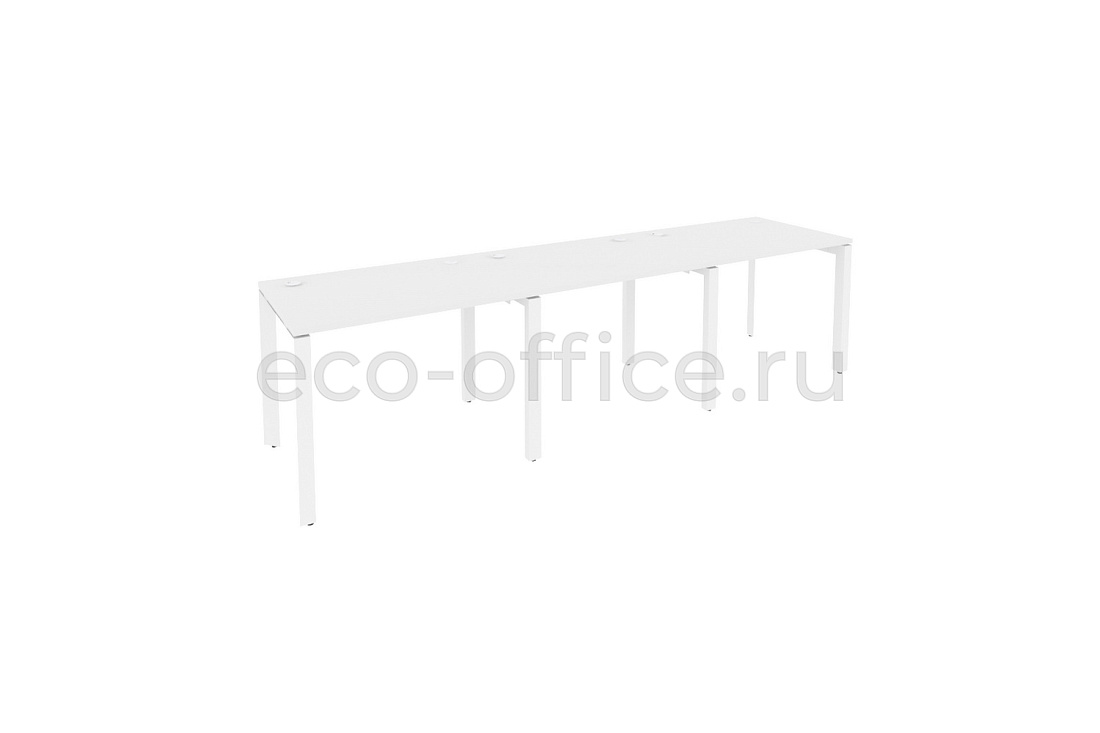 Рабочая станция на П-образном м/к ONIX O.MP-RS-3.1.7 Белый Бриллиант / Белый металл  купить в Тюмени