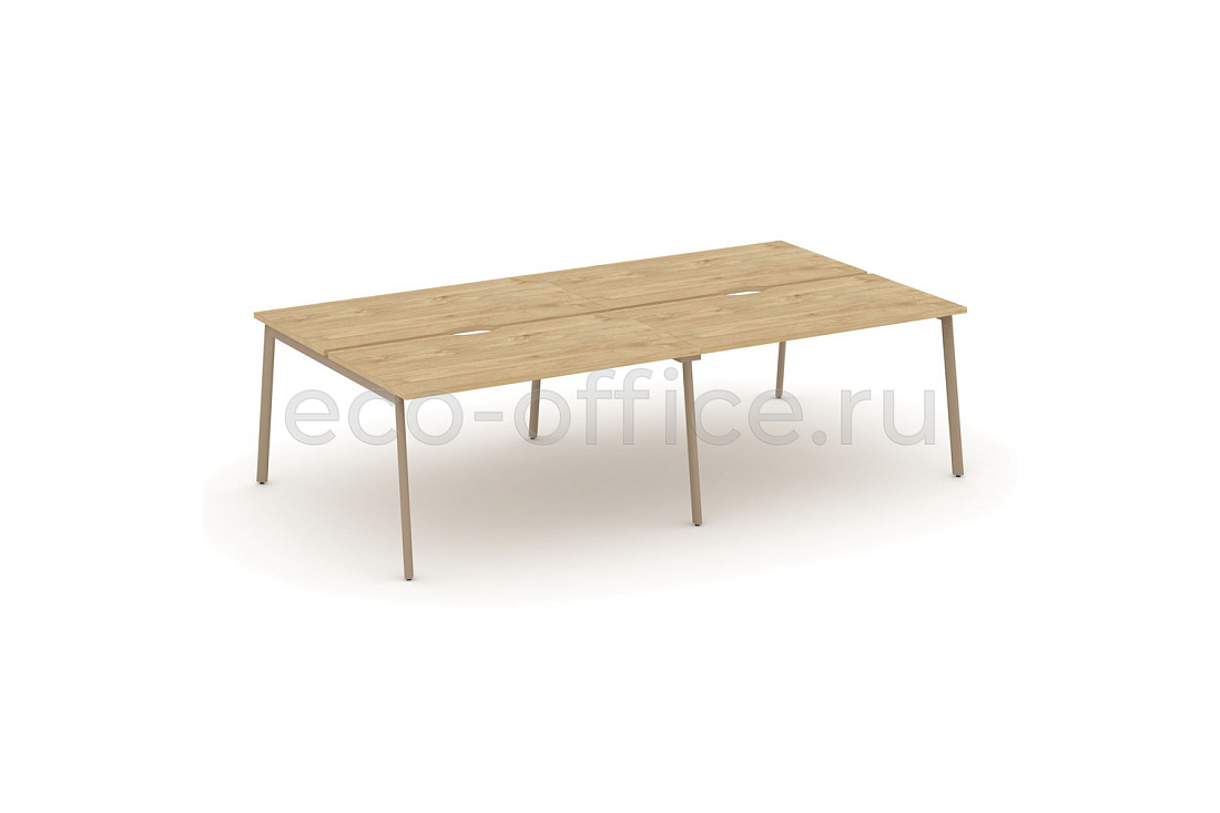 Рабочая станция на 4 места ESTETICA ES.D.RS-4.3-VP Тиквуд Светлый купить в Тюмени