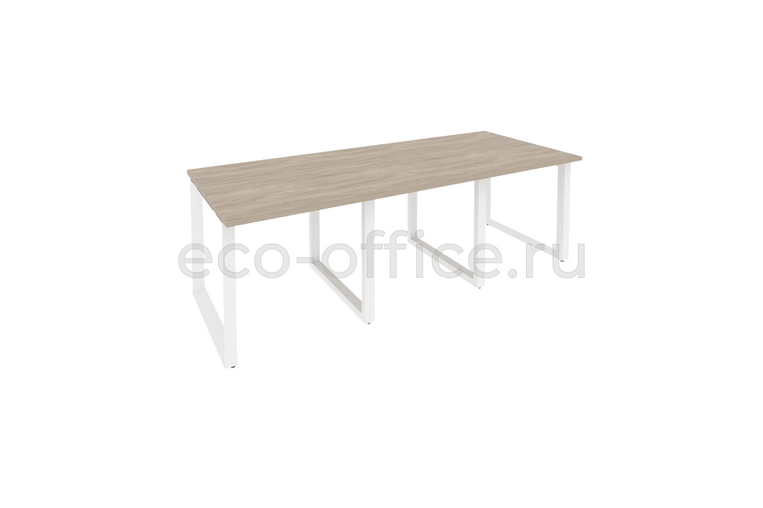 Стол переговорный (3 столешницы) ONIX O.MO-PRG-3.0 Дуб Аттик / Белый металл  купить в Тюмени