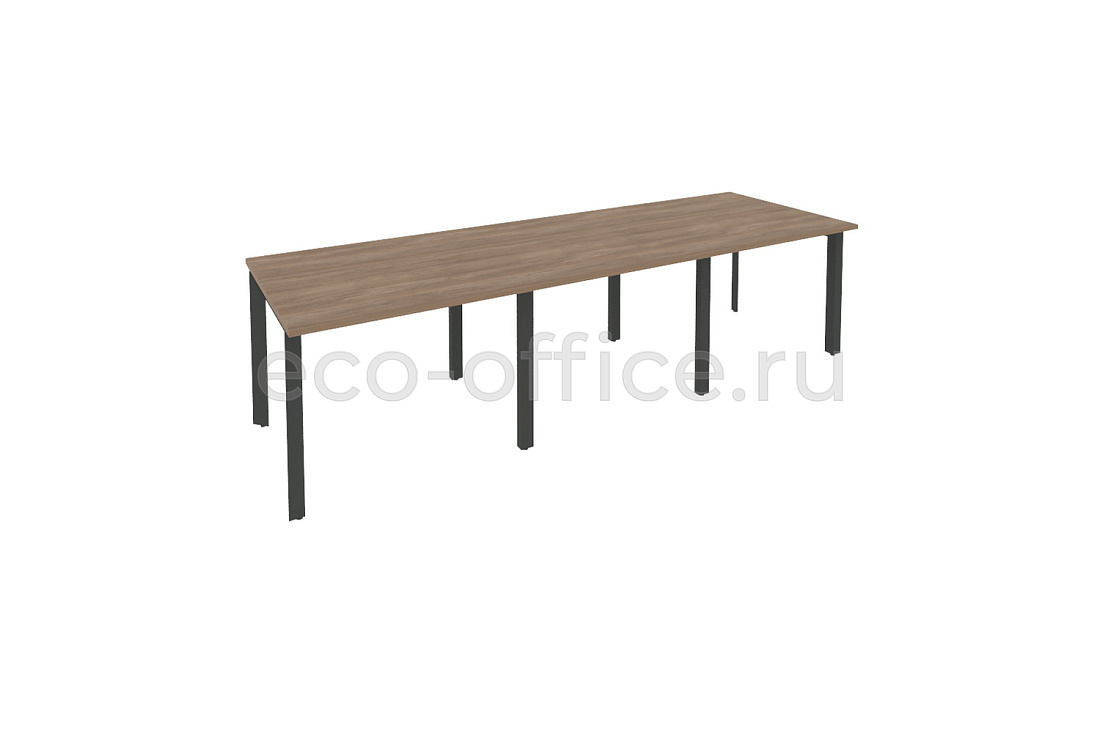 Стол переговорный (3 столешницы) ONIX O.MP-PRG-3.1 Дуб Аризона / Антрацит металл  купить в Тюмени