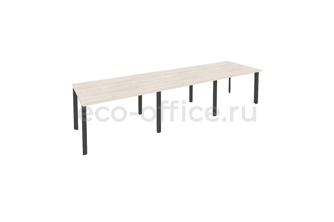 Стол переговорный (3 столешницы) ONIX O.MP-PRG-3.2 Денвер Светлый / Антрацит металл купить в Тюмени